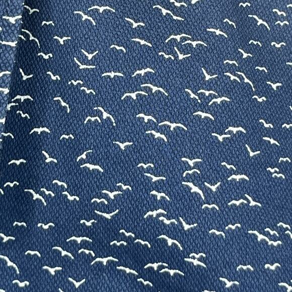 HUGO BOSS Shirt XL Ronn 2F Flock Birds Textured Slim Fit Short Sleeve Camp Blue - Picture 3 of 16